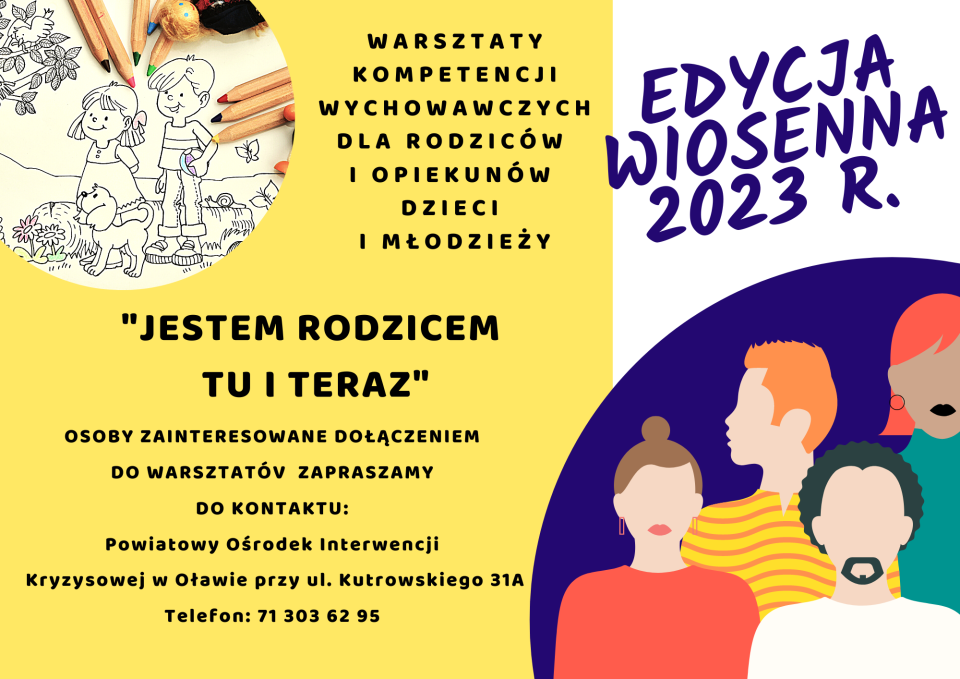Grafika: Warsztaty kompetencji wychowawczych jestem rodzicem tu i teraz