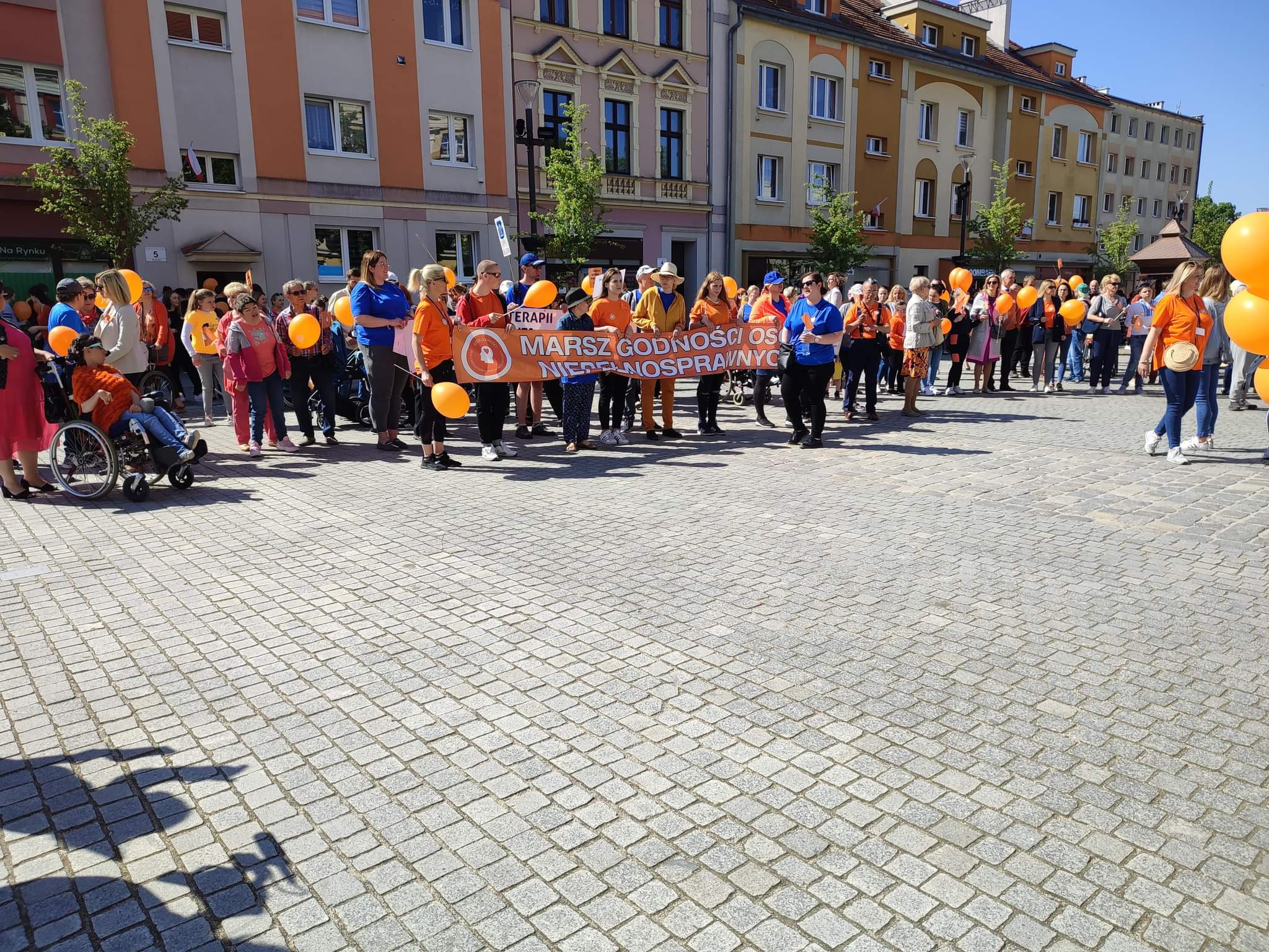 Zdjęcie: Część oficjalna marszu godności - uczestnicy znajdują się w Rynku